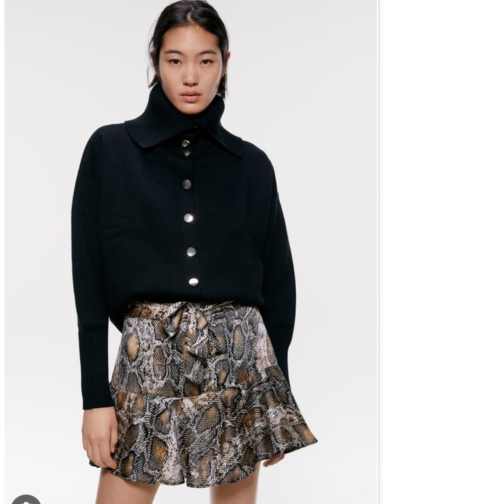 Zara Snakeskin Print Skirt / Skort - Picture 6 of 6